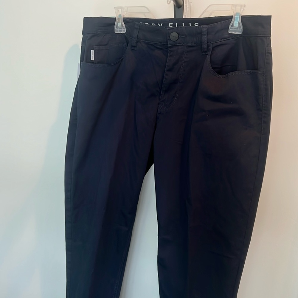 Perry Ellis Portfolio slim fit navy khakis/chinos